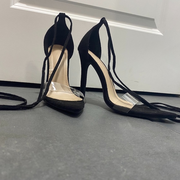 Black Strappy Heels - Picture 1 of 1